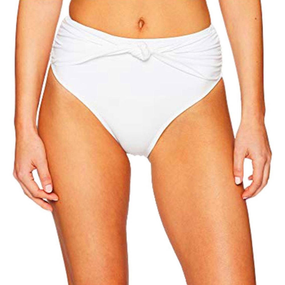 NWT DEREK LAM 10CROSBY White high leg front knot gold signature hardware M